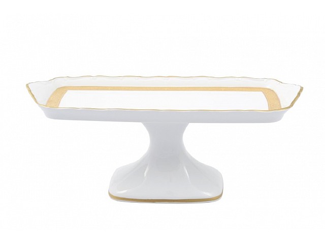 Поднос 36 см на ножке Мария Луиза Матовая полоса Carlsbad
