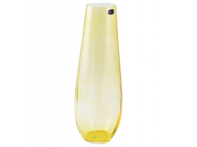 Ваза 34 см желтая Waterfall Crystalite Bohemia