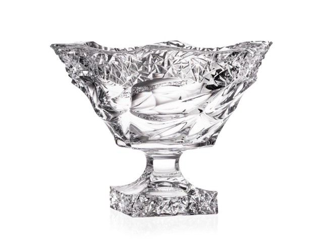 Фруктовница на ножке Bohemia Treasury Flamenco Icecut 30 см