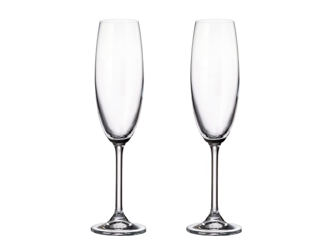 Набор бокалов для шампанского Crystalite Bohemia Sylvia/Klara 220 мл (2 шт)