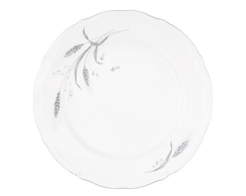 Набор плоских тарелок 25 см Серебряные колосья Repast 6 шт