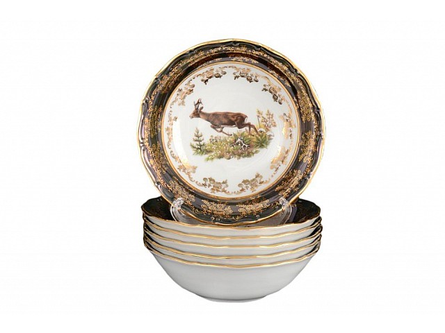 Набор салатников 16 см Магнолия Охота Зеленая MZ 6 шт