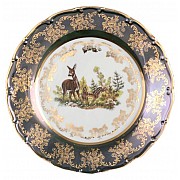 Набор тарелок 25 см Магнолия Охота Зеленая MZ 6 шт