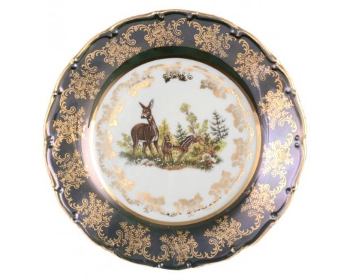 Набор тарелок 19 см Магнолия Охота Зеленая MZ 6 шт