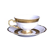 Набор чайных пар Мария Луиза Матовая полоса Carlsbad 220 мл (6 пар)
