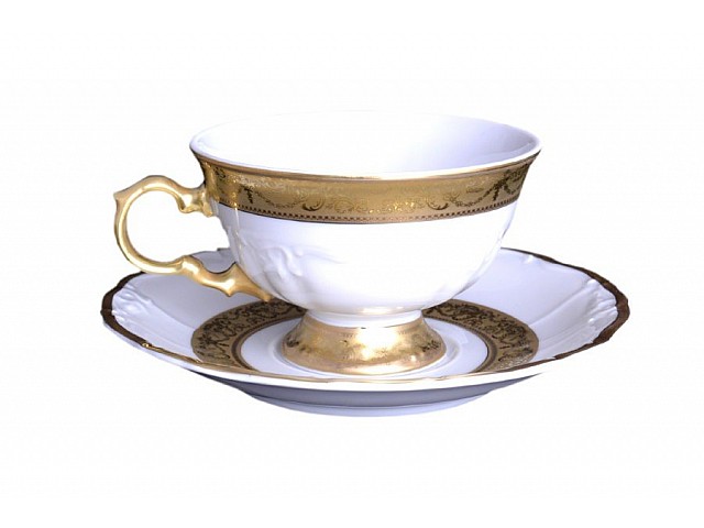 Набор чайных пар Мария Луиза Матовая полоса Carlsbad 220 мл (6 пар)