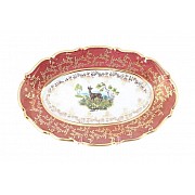 Блюдо овальное Охота красная Мария-тереза Repast 23 см