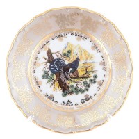Набор тарелок Queen's Crown Aristokrat Охота бежевая 17 см