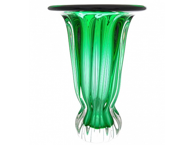 Ваза для цветов 27 см Egermann Clear зеленая