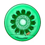 Ваза для цветов 27 см Egermann Clear зеленая