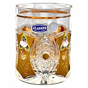 Набор стаканов для воды 300 мл G-P золото Glasspo Bohemia