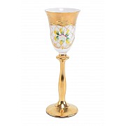 Набор рюмок для водки 60 мл Bohemia Crystal Лепка Белая U-R золотая ножка 6 шт