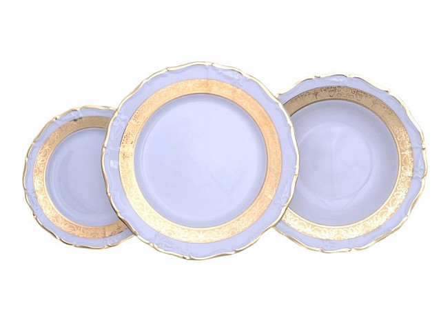 Набор тарелок Мария Луиза Матовая полоса Carlsbad на 6 персон 18 шт