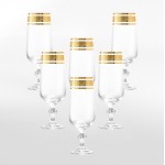 Набор фужеров для шампанского 280 мл Клаудиа Золото V-D Crystalite Bohemia 6 шт
