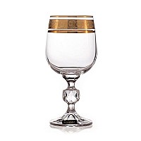 Набор бокалов для вина 230 мл Клаудиа Золото V-D Crystalite Bohemia 6 шт