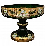 Фруктовница Лепка Зеленая E-V Bohemia 30 см