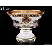 Конфетница на ножке 21 см Версаче-Богемия B-G фон Bohemia Crystal