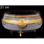 Конфетница тройножка 21 см Версаче Богемия А-М Bohemia Crystal