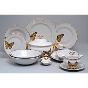Столовый сервиз Магнолия Золотые бабочки MZ на 6 персон