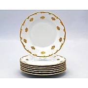 Набор тарелок 25 см Анжелика Золотая роза Мелкие цветы MZ 6 шт