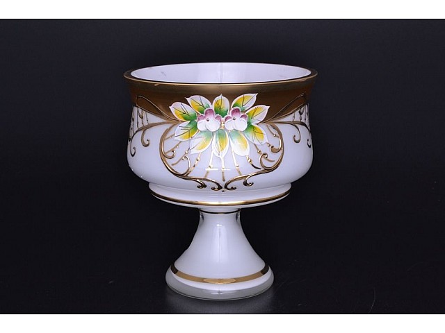 Конфетница 15 см Лепка Белая B-P Bohemia Crystal