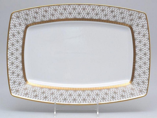 Блюдо овальное 32 см Соната Лилия Белая Carlsbad