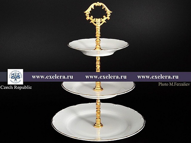 Этажерка (Горка) 3 яруса Офелия Отводка золото MZ
