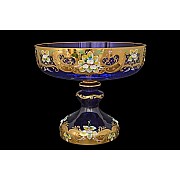 Фруктовница 30 см Bohemia Лепка Синяя E-V