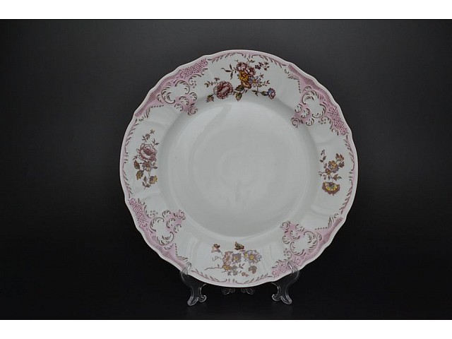 Блюдо круглое 32 см Бернадотт Розовый цветок