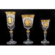 Набор фужеров Кристина Версачи Богемия R-G фон Bohemia Crystal 18 предметов