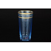 Набор стаканов для воды 400 мл Виктория Bohemia Crystal Синие 6 шт
