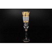 Набор фужеров для шампанского Bohemia 190 мл Анжела Костка Каро R-G фон 6 шт