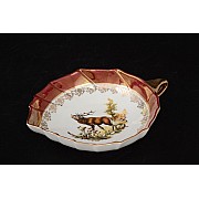 Салатник Лепесток 19 см Охота красная Корона Queens Crown