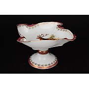 Салатник на ножке 27 см Охота красная Queens Crown