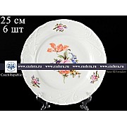 Набор тарелок 25 см Лиана Полевой цветок MZ 6 шт