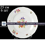 Набор тарелок 25 см Лиана Весенний букет MZ 6 шт