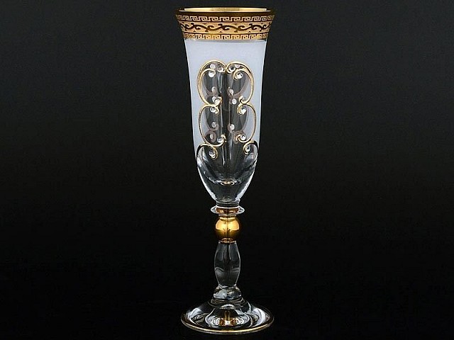 Набор фужеров для шампанского Грация Версачи стразы R-G фон Bohemia