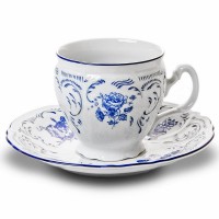 Набор чайных пар бочка Синие розы Bernadotte 240 мл (6 пар)