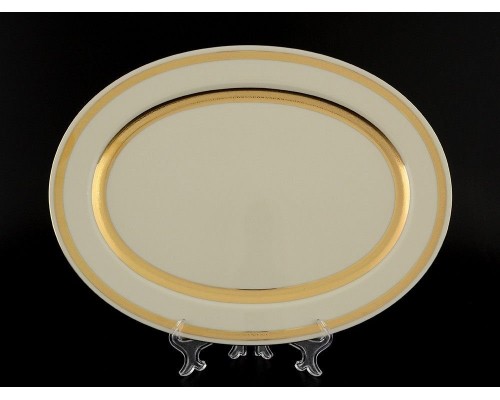 Блюдо овальное 35 см Falkenporzellan Cream Gold 9321