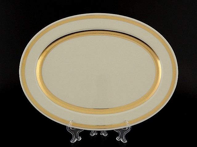 Блюдо овальное 35 см Falkenporzellan Cream Gold 9321