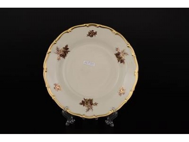 Набор тарелок 19 см Анжелика Слоновая кость Роза MZ 6 шт