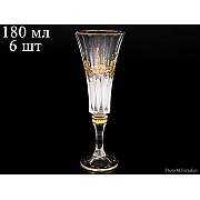 Набор фужеров для шампанского 180 мл WELINGTON E-S Bohemia Crystal