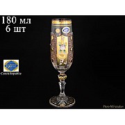 Набор фужеров для шампанского 180 мл Jahami Золото 6 шт