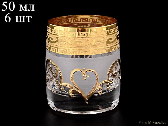 Набор стопок для водки Идеал Версаче R-G фон Bohemia Crystal