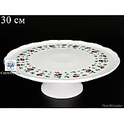 Тарелка для торта на ножке 30 см Офелия Плетистая роза MZ