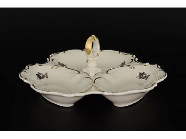 Менажница 24 см Анжелика Слоновая кость Золотая роза MZ