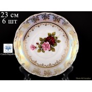 Набор тарелок 23 см Офелия Роза перламутр MZ 6 шт