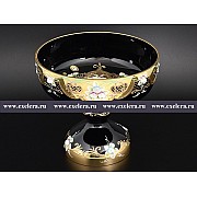 Фруктовница 30 см Bohemia Crystal Лепка черная E-V