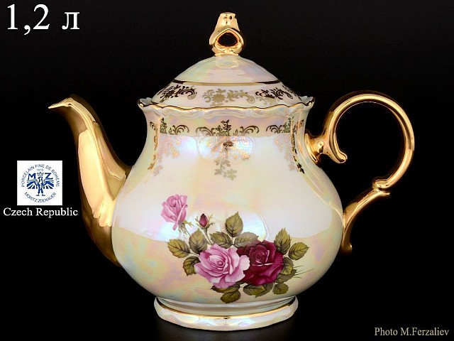 Чайник 1,2 мл Магнолия Роза перламутр MZ