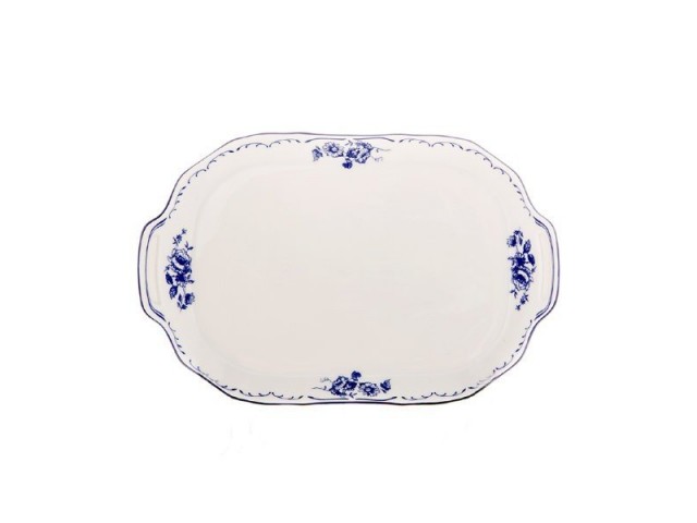Поднос прямоугольный 23см Бернадотт Синие розы